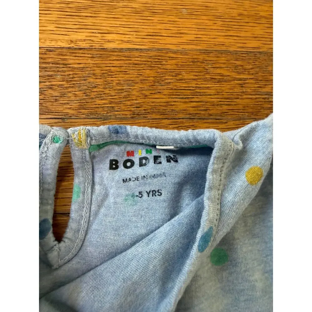 Mini Boden Girls' Dotted Top Dress Size 4-5